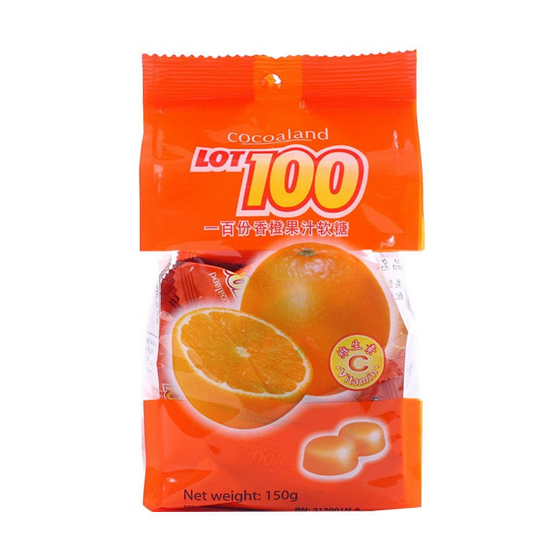 Lot 100 Orange juice candy 150g 150 g
