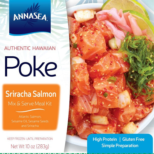 Annasea Frozen Sriracha Salmon Poke Kit 10 oz