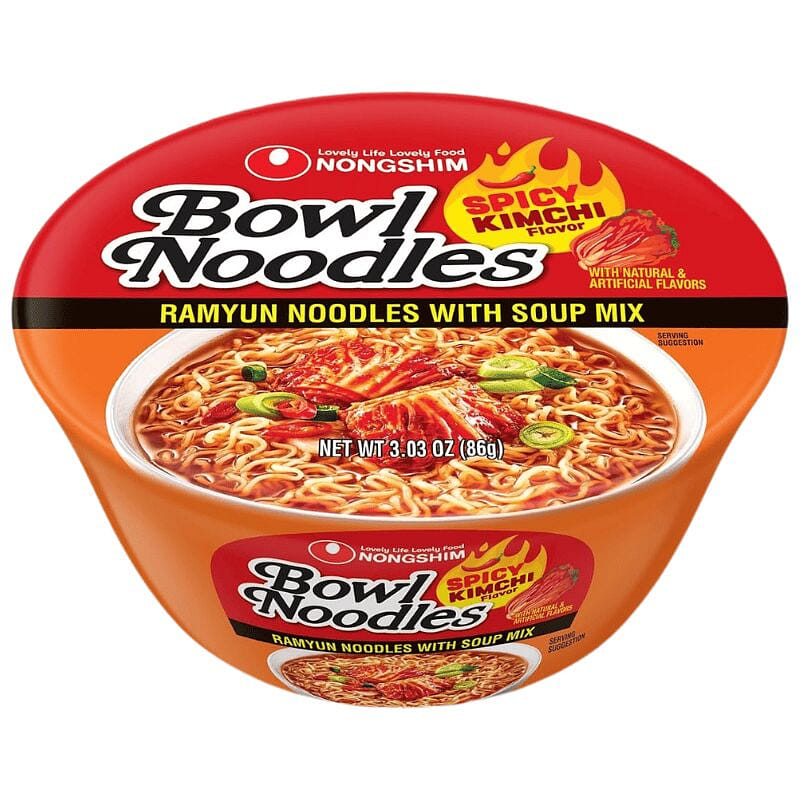 Nongshim 김치 인스턴트 라면 국수 그릇 수프 믹스 야채 3.03 온스