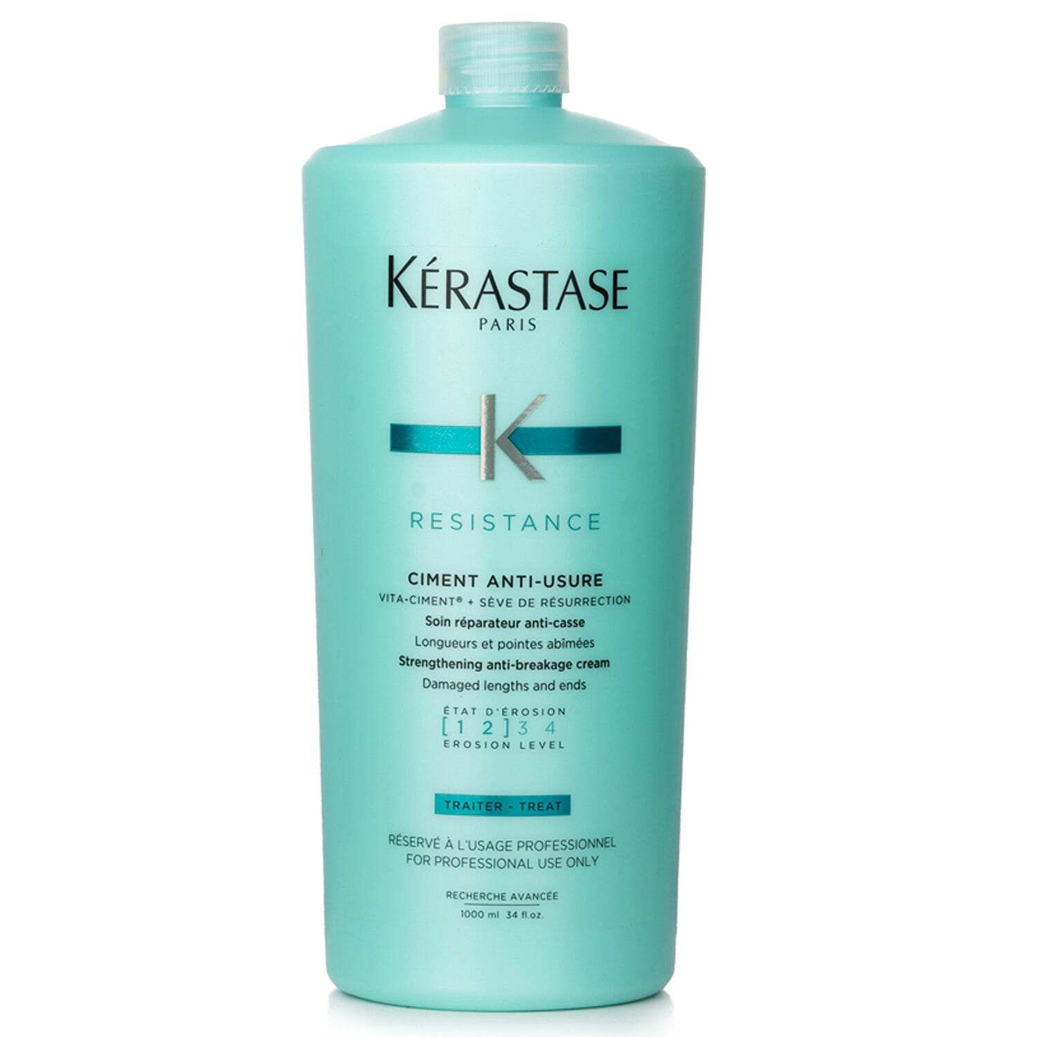 Kerastase Resistance Ciment Anti-Usure Strengthening Anti-Breakage Cream - Rinse Out (For Damaged Lengths &amp; Ends) 1000ml/34oz 1000 มิลลิลิตร