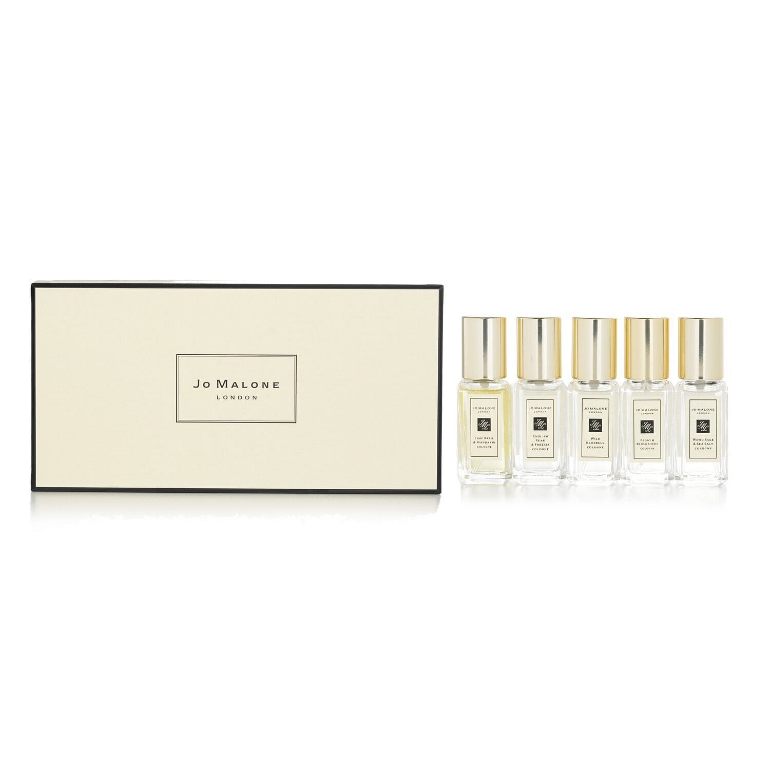 Jo Malone Cologne Collection: Lime Basil &amp; Mandarin, English Pear &amp; Freesia, Wild Bluebell, Peony &amp; Blush Suede, Wood Sage &amp;Sea Salt 5x9ml/0.3oz 5 밀리리터