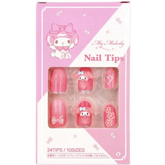 Santan x Japan Sanrio My Melody Nail Tips 1 Set 24 count