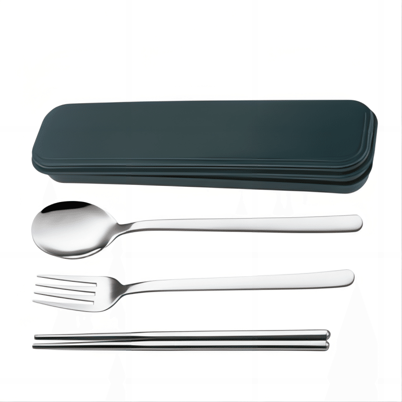 Qing Exhibition B-Type Spoon, Fork, and Chopsticks Portable 3-piece Set 1 개입