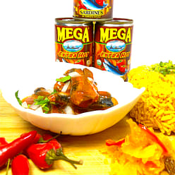 MEGA SARDINES EXTRA HOT IN TOMATO SAUCE 55 그램