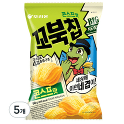 [Korea Direct ] Kkobuk Chip Corn Soup Flavor 80g, 5 pieces 400 g