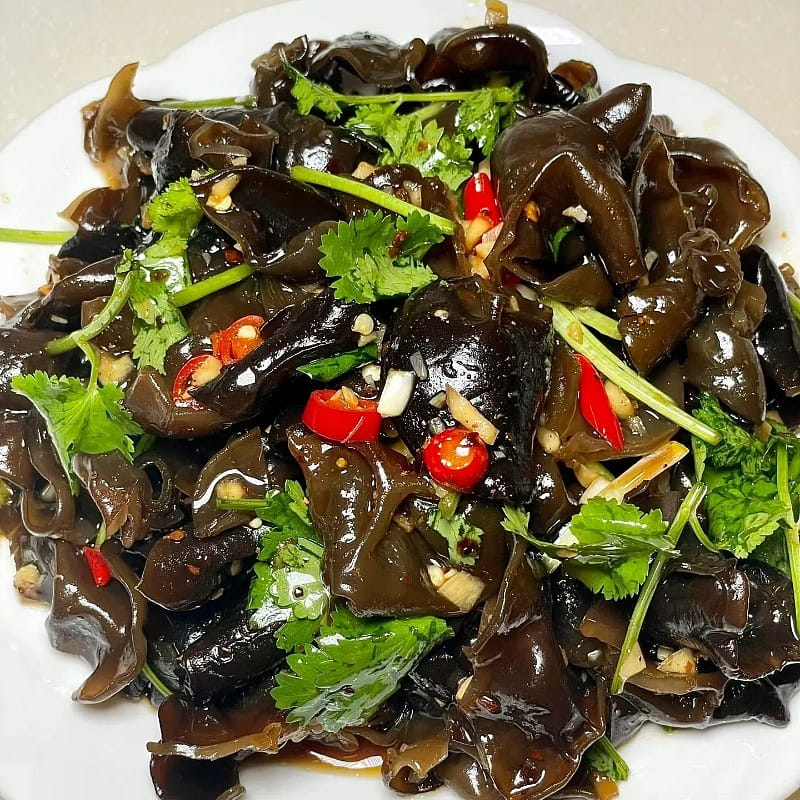Black wood Ear Mushroom salad Spicy about 400g 1 ส่วน
