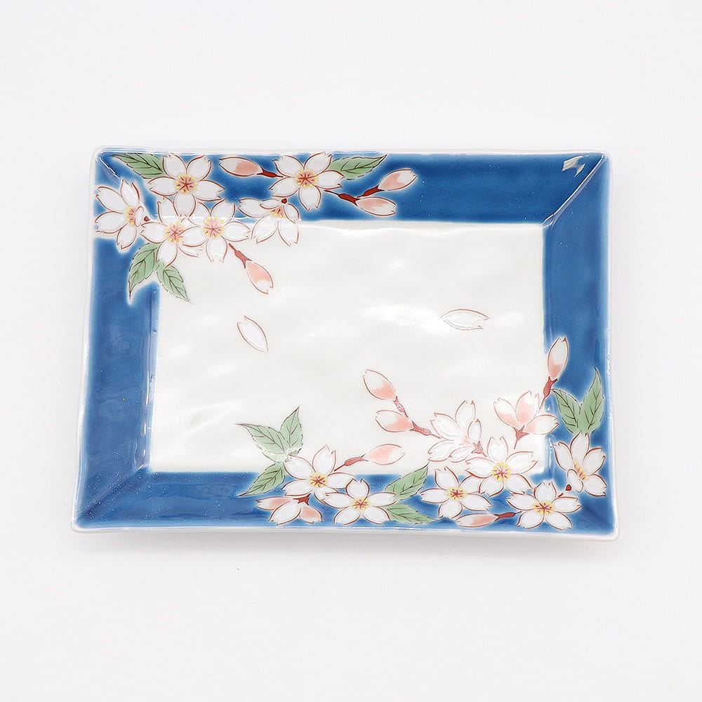 Kutani Ware Handmade Main Plate (Cherry Blossom, 6.77" x 5.03") Made in Japan 1 개