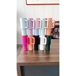 40온스 두꺼운 손잡이 아이스 컵 대용량 커피 컵 304 스테인레스 스틸 컵 보온병 컵 워터 컵 1 개