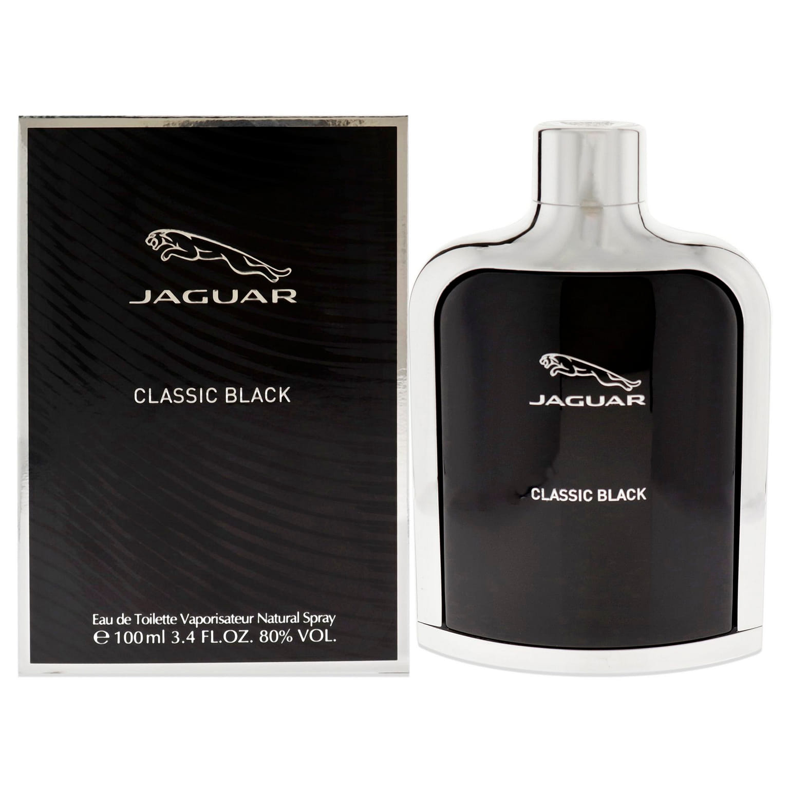 재규어 클래식 블랙 남성용 향수 - 3.4oz (100ml) EDT 스프레이 3.4 온스