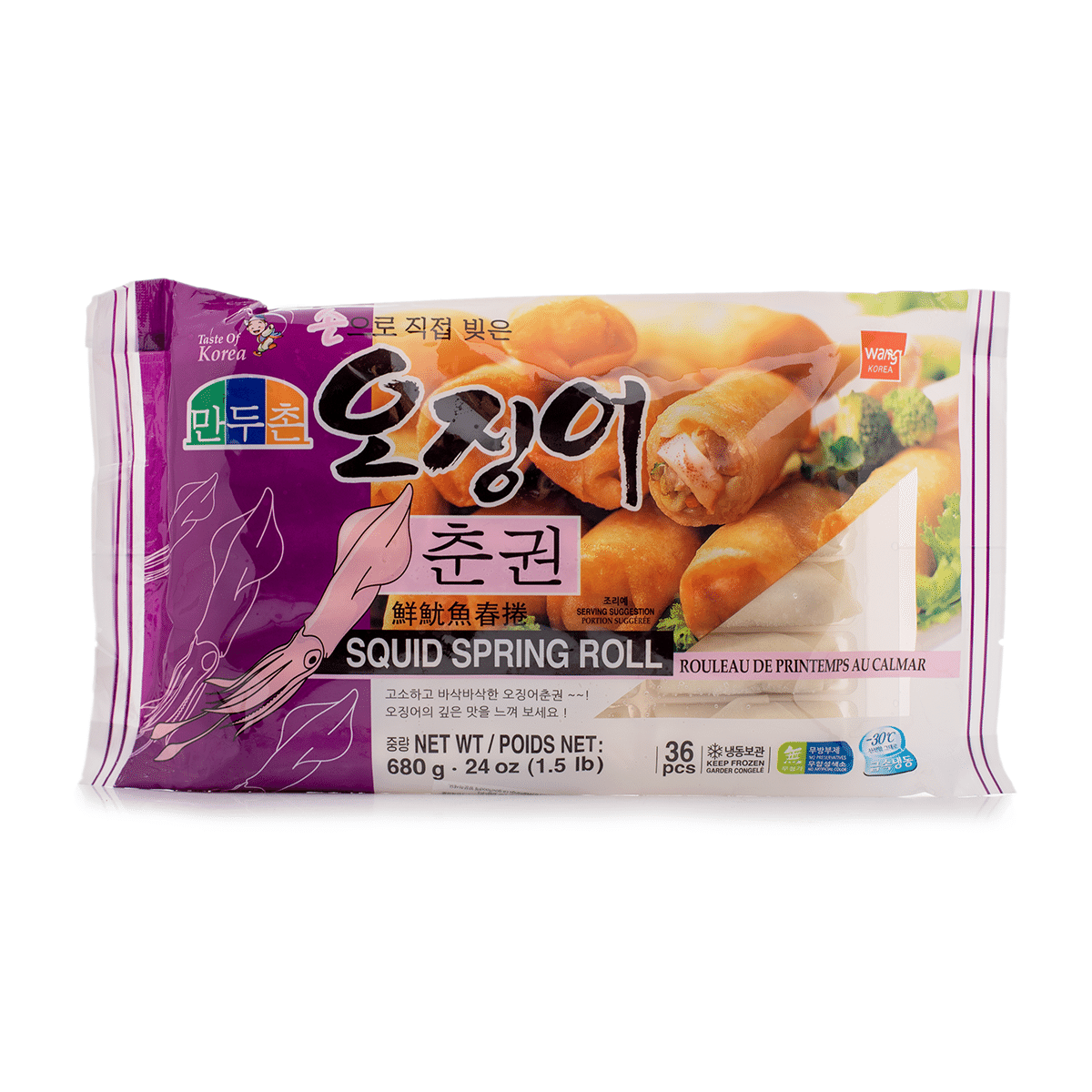 Wang 만두촌 냉동 오징어춘권 1.5 파운드