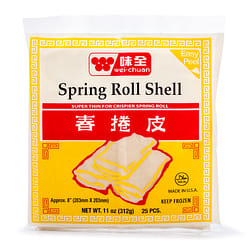 Wei Chuan Spring Roll Shell 8" 25pcs, Frozen 11 oz