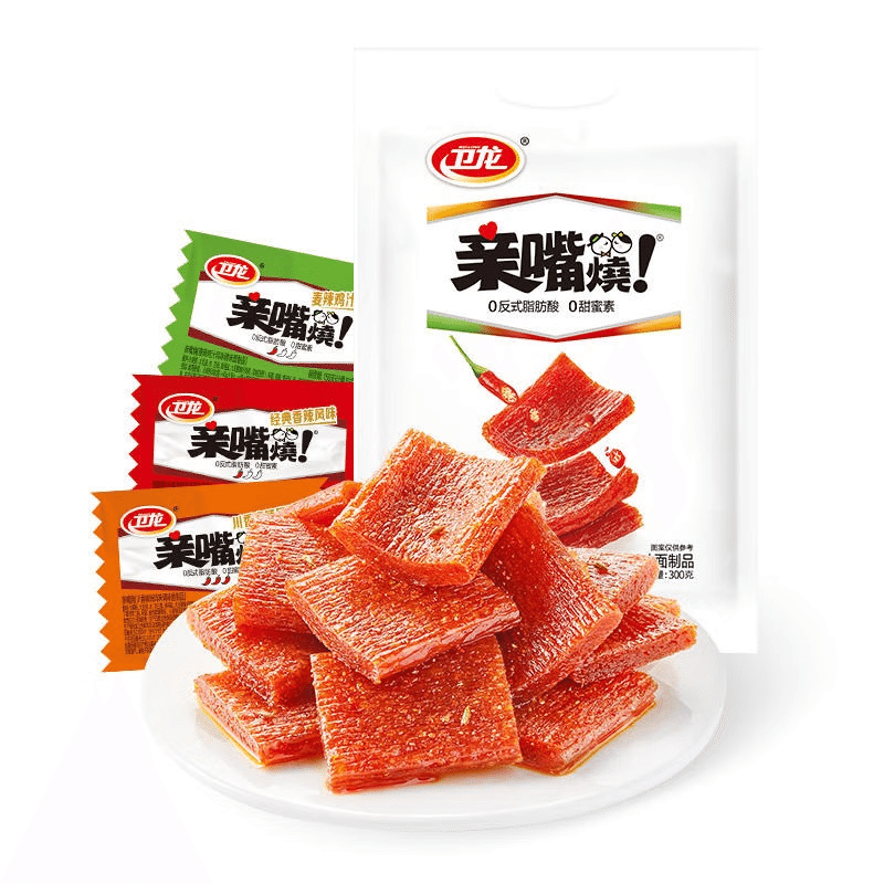 Weilong Spicy Strips Kiss and Burn Mixed Flavors 300 g
