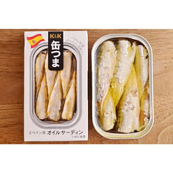 Canned Food Sardine KANTSUMA Olive Oil Salt Spanish Preserved Snack Japanese 85g 1 can 1 each