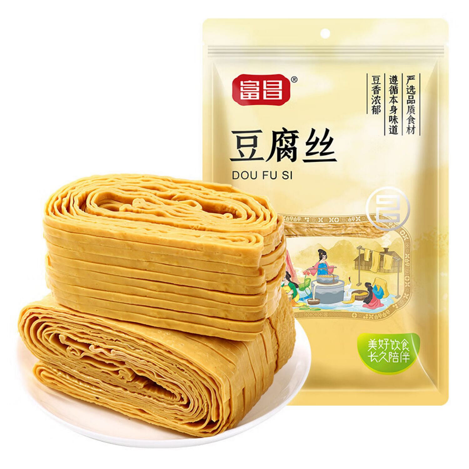 Tofu Shreds Vegan Soy Product for Salads & Hot Pot 300 그램