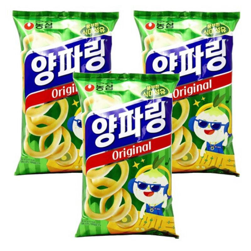 [한국 직배송] 농심 양파링 오리지널 80g, 3개 240 그램