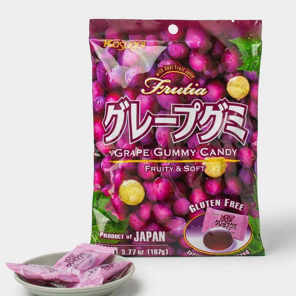 Kasugai Japanese Gummy Grape Flavor 3.77 온스