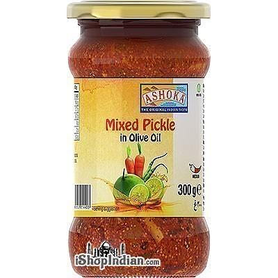Ashoka Mixed Pickle in Olive Oil, 10.5 oz bottle 10.5 oz