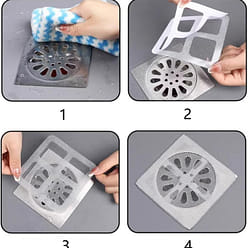 30个装厨房浴室地漏贴包邮 一次性毛发过滤网 厨房卫生间下水道防堵防虫防蟑粘纸 排水口贴纸 适用于浴室 洗衣房 浴缸 厨房水槽等人体和宠物毛发多的地方,美国发货 1 份