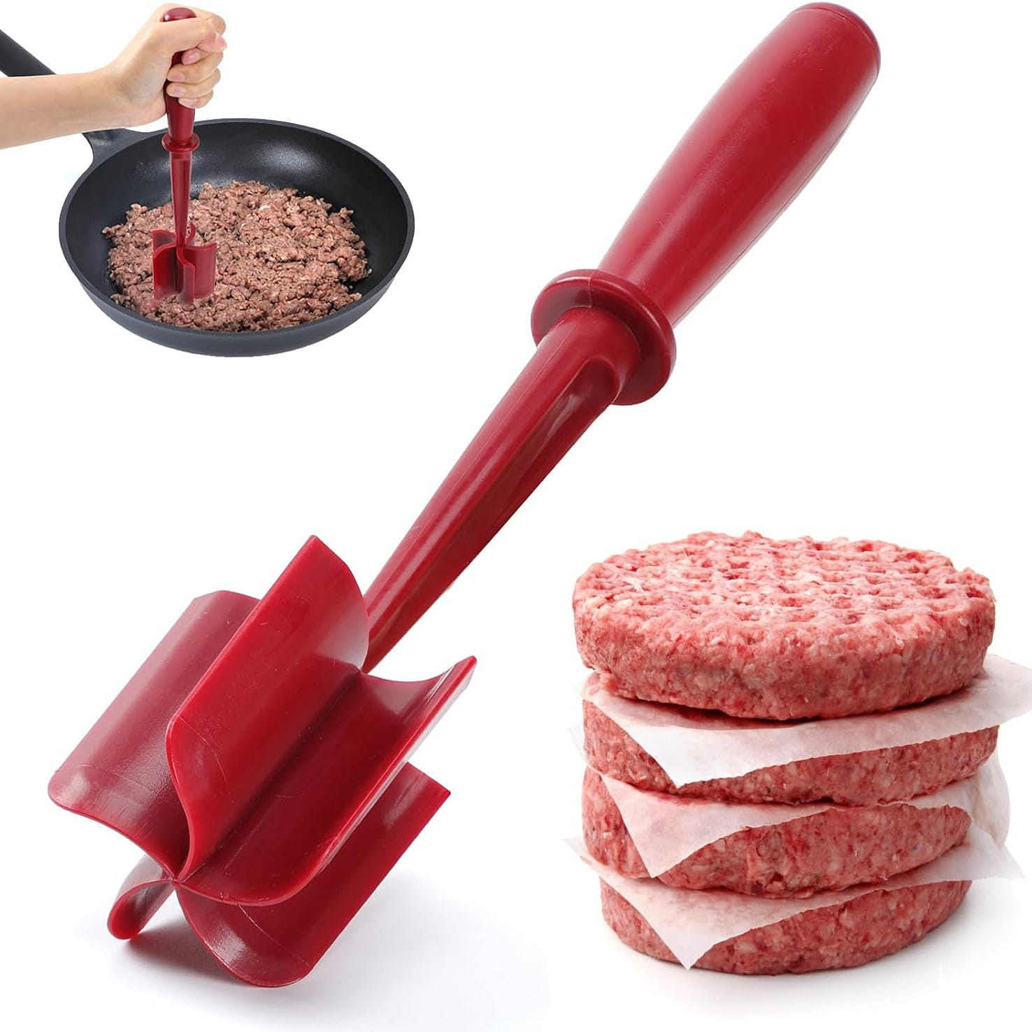 Meat Chopper-5Curve Blade Ground Beef SmasherTool 1 count