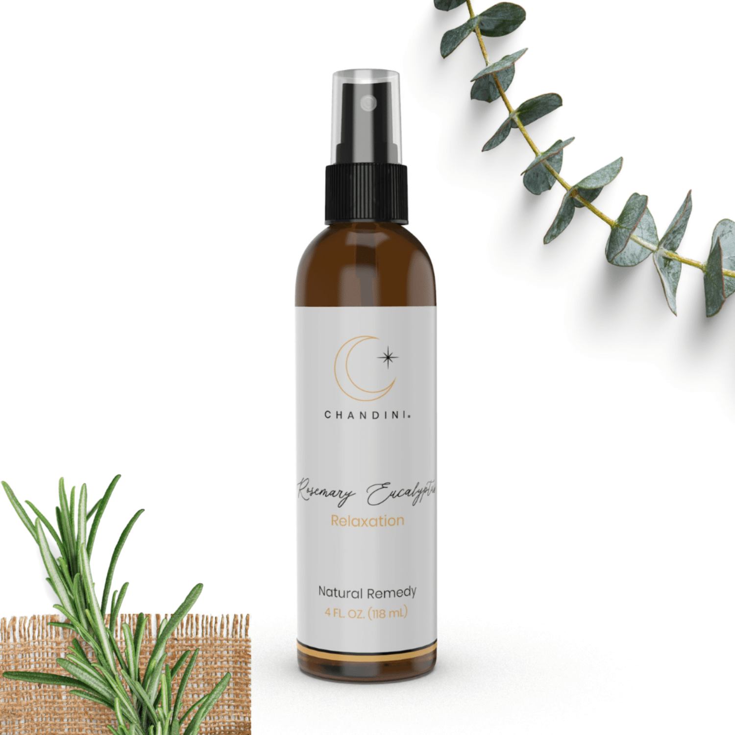 Chandini Rosemary Eucalyptus Relaxation Mist 4 액량 온스