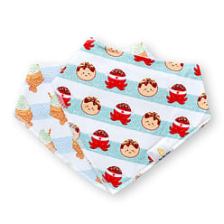 Organic Cotton Bandana Bib 2pcs Set - Takoyaki + Taiyaki 20 克
