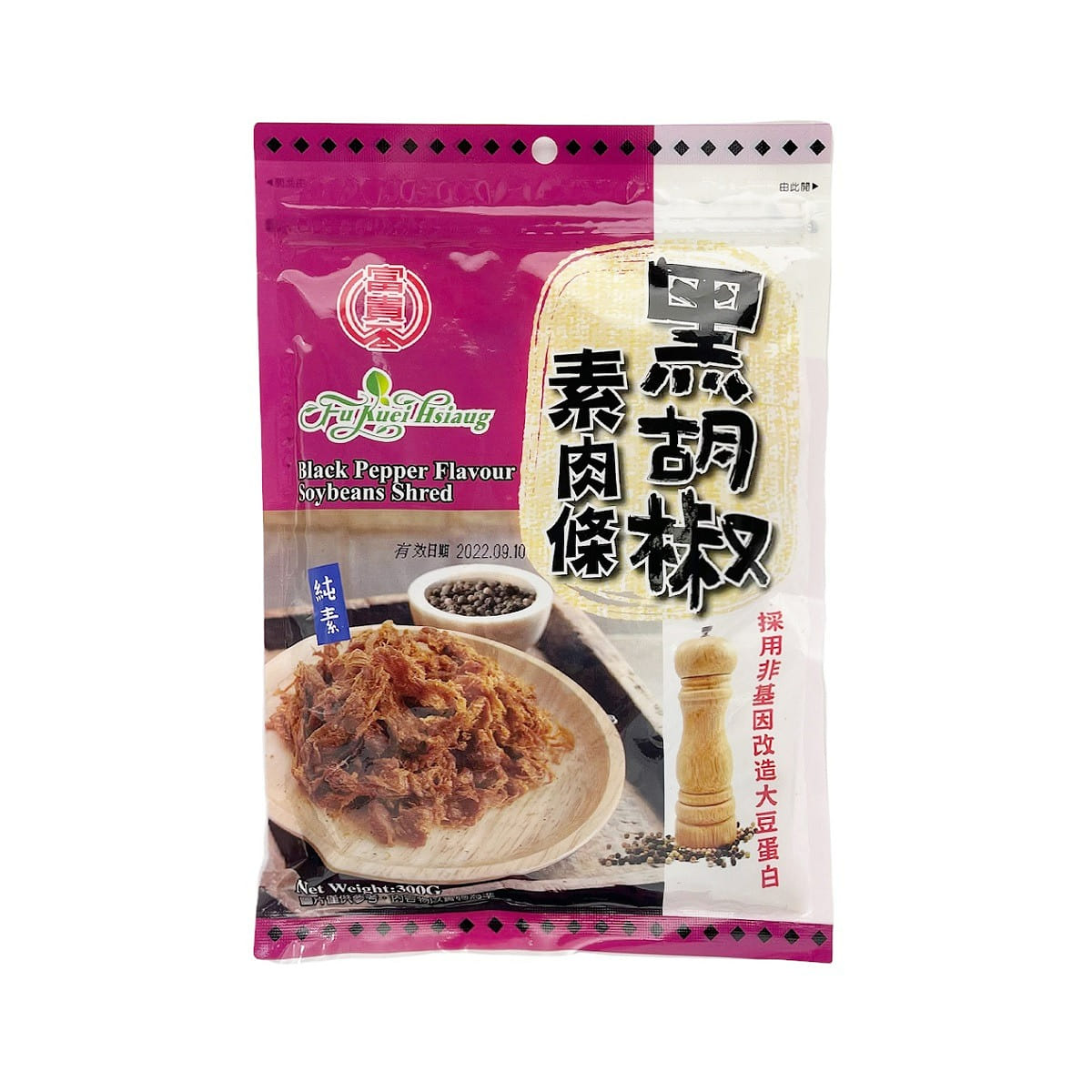 FU KUEI HSIANG Black Pepper Flavour Soybeans Shred 300 กรัม