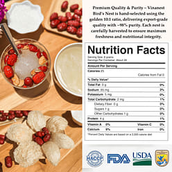 Vinanest Vietnamese Birds Nest USDA FDA 100 g