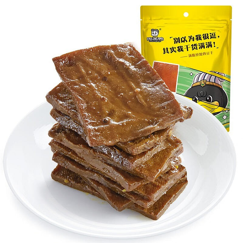 Zhouhei duck stewed dried tofu sweet and spicy120g 120 กรัม