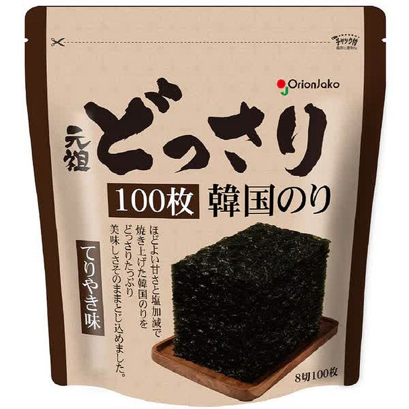 Orion Jaco Korean Seaweed Teriyaki 100 Sheets 1 ส่วน