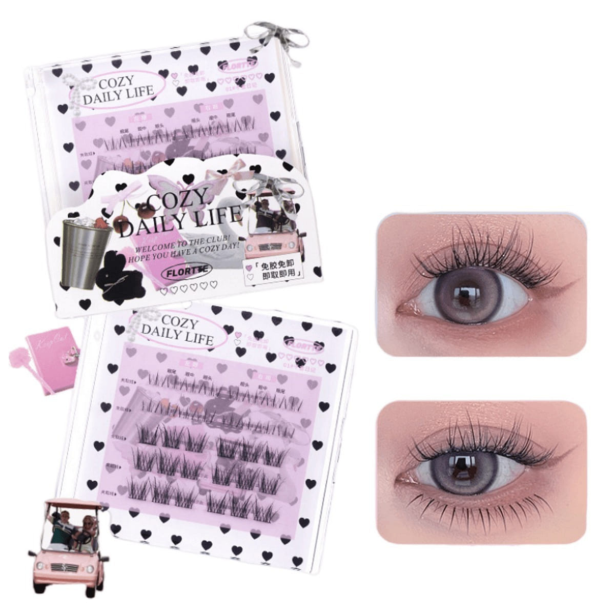 FLORTTE False Eyelashes -01 Diary of a Thousand Go 1 ส่วน
