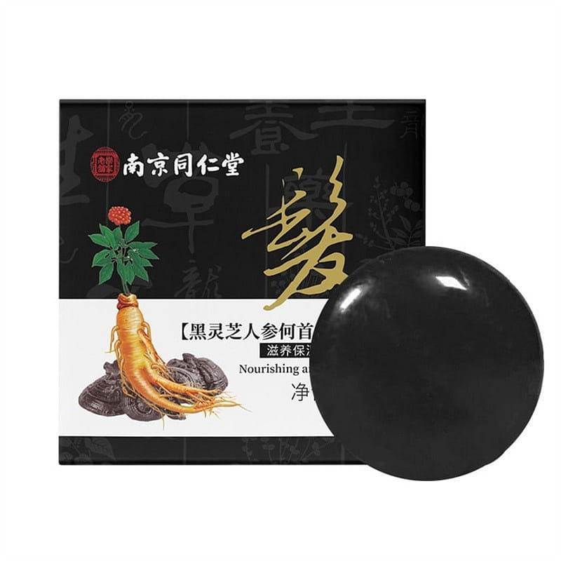 Black Ganoderma, Ginseng, Polygonum multiflorum essence soap nourishes and nouri 1 กล่อง