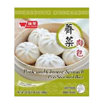 Panecillo al Vapor de Cerdo y Espinaca China, Congelado, Wei Chuan 680 gramo(s)