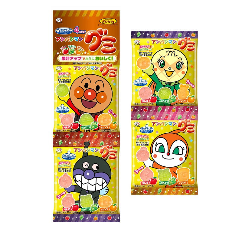 FUJIYA Anpanman Mixed Soft Candy 21g*4 bags 1 개