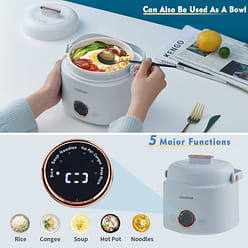 Small Rice Cooker, Mini Portable Rice Cooker with Handle Non-Stick Ramen Cooker 1 each