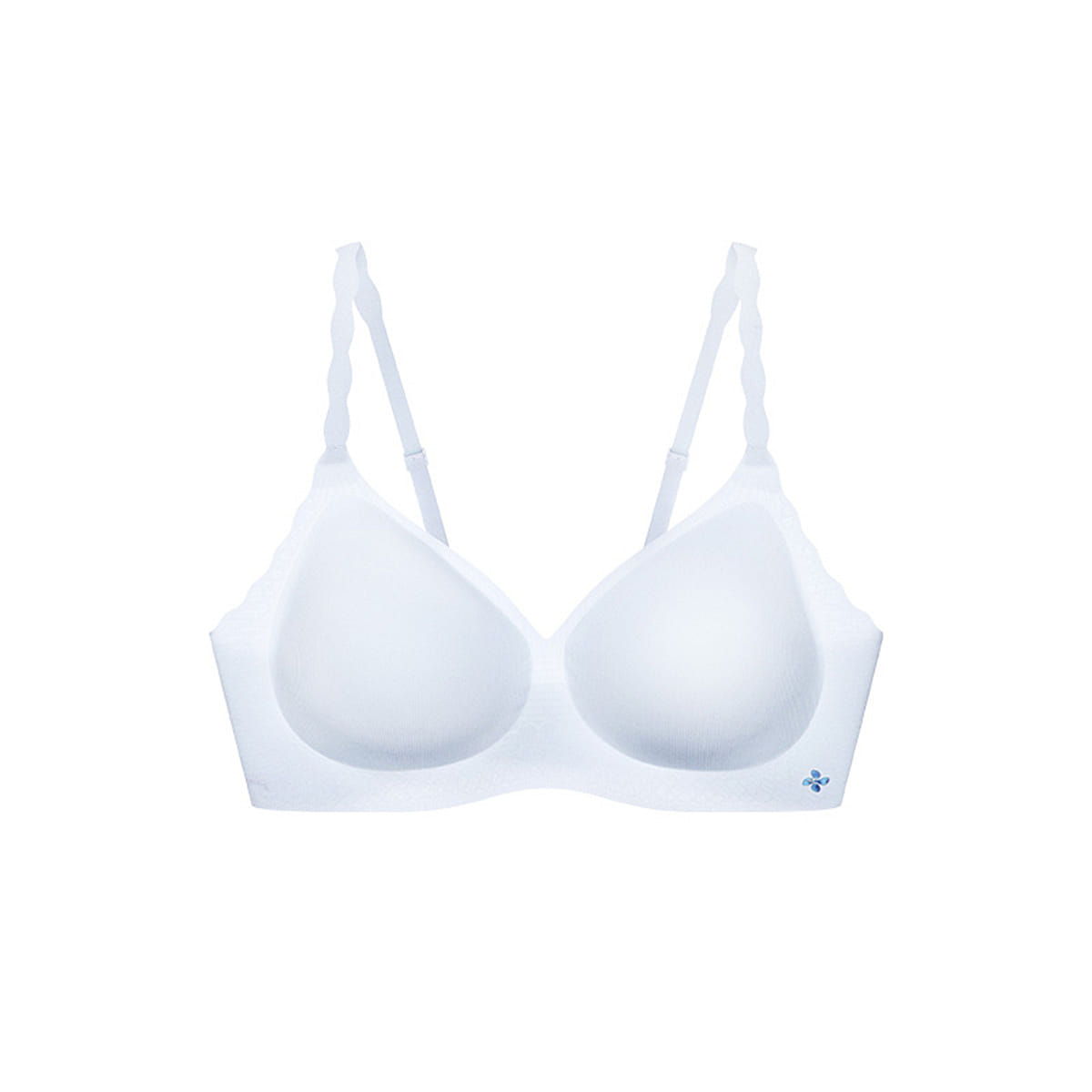 Ubras No Size Mint Cool V-neck Wave Bra Tank Top - Standard - Ripple Blue - One Size 100 g