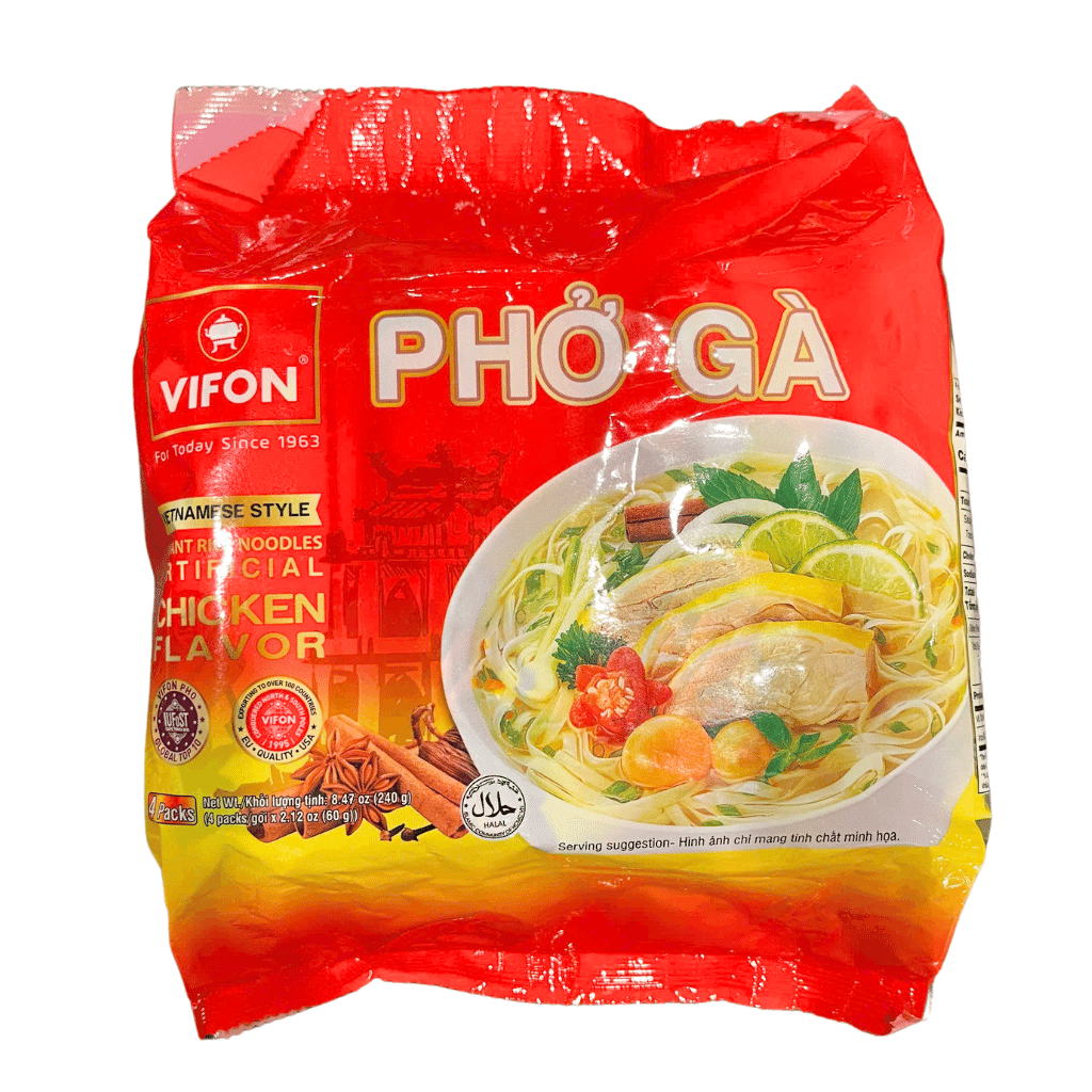 Vifon Instant Rice Noodle Chicken Flavor pack of 4 8.46 온스