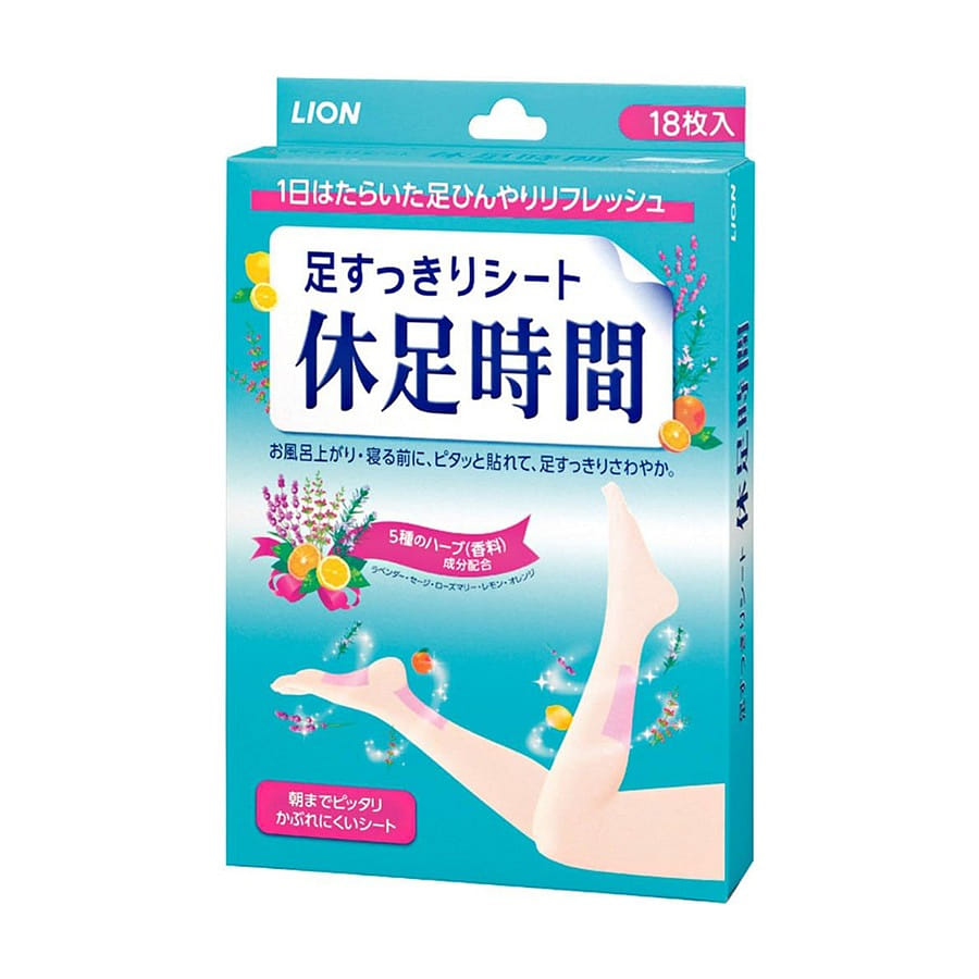 LION Relax Foot Patch 18 sheets/ 1 box