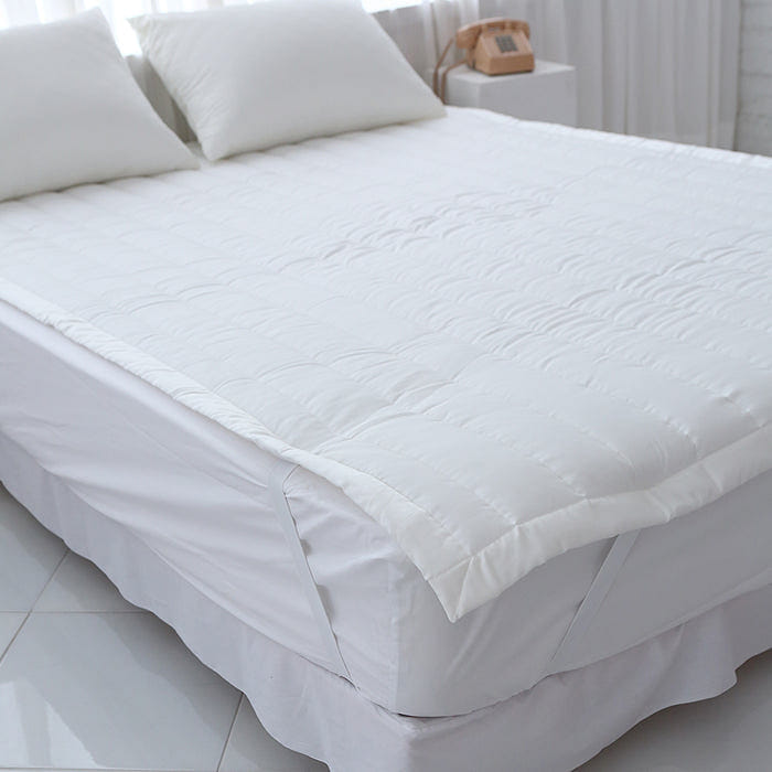 mumooroom Daily Tencel Modal Mattress Pad with Elastic Band - WHITE (US Queen) 1 ส่วน