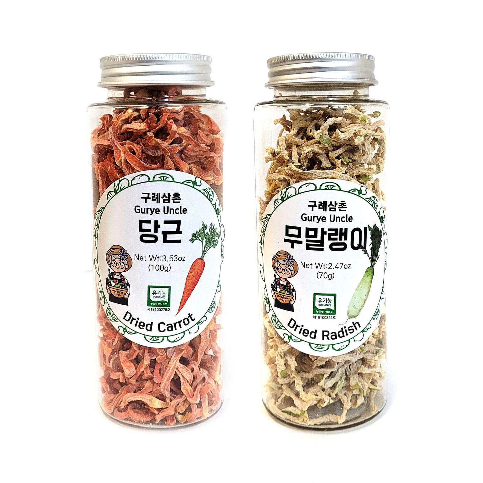 [Gurye Uncle] Korean Dried Vegetables that Make Cooking Easier (Carrot, Radish) 2 ขวด
