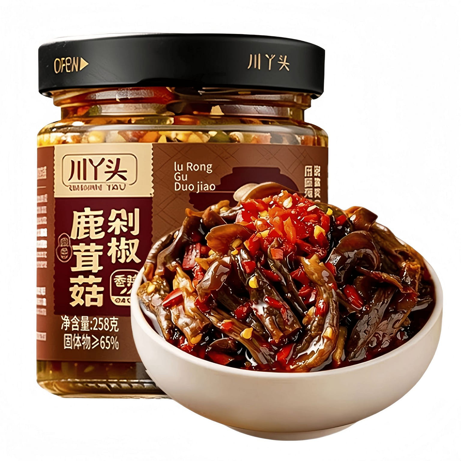 Deer Antler Mushroom Side Dish 258g*1 Bottle 258 g
