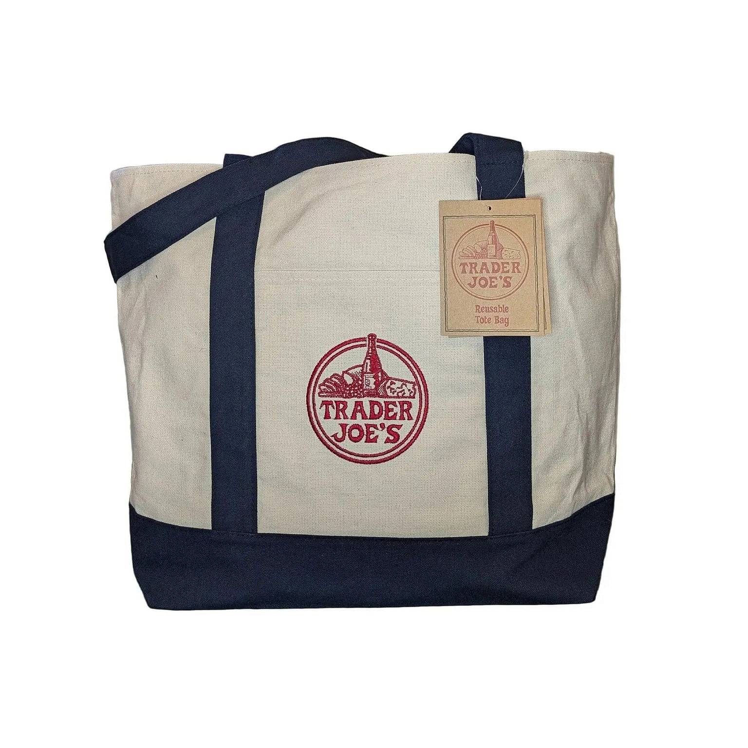 Trader Joe's Large Reusable Canvas Tote Bag 1 each