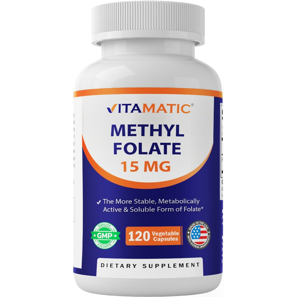 Methyl Folate 15 mg - 120 Vegetable Capsules 1 개
