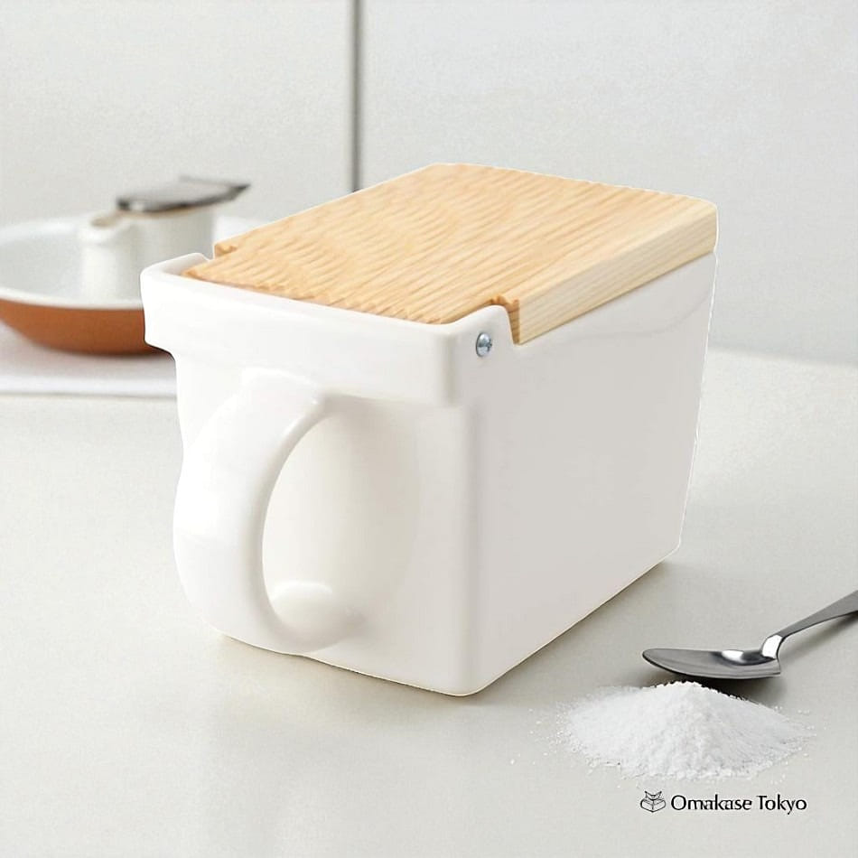 ZERO JAPAN Kitchen Container White Salt box 550 g