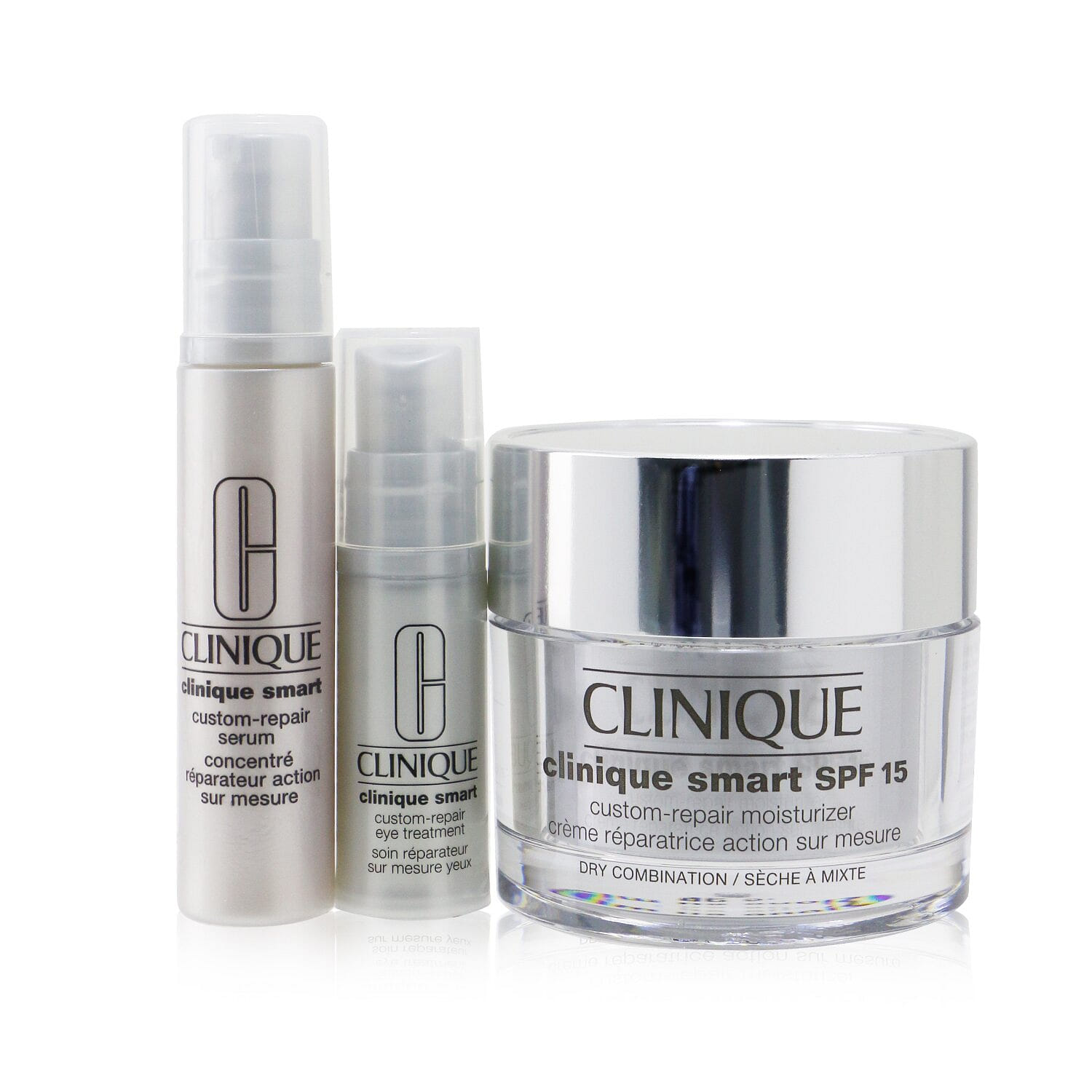 Clinique Skincare Specialists Clinique Smart Custom-Repair Set: Moisturizer SPF 15 50ml + Serum 10ml + Eye Treatment 5ml 3pcs 3 個
