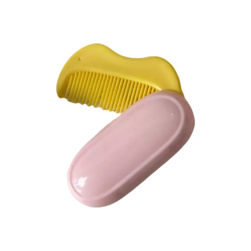Mini Folding Hair Comb Pocket Portable Pink 1 count