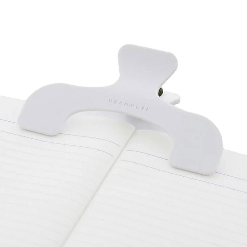 Ukanmuri Clip Simple Book Clip White 1 개