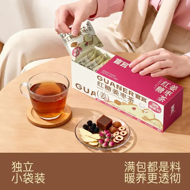 官耳紅糖姜棗茶秋冬滋補暖胃宮寒*154g*4 616 克