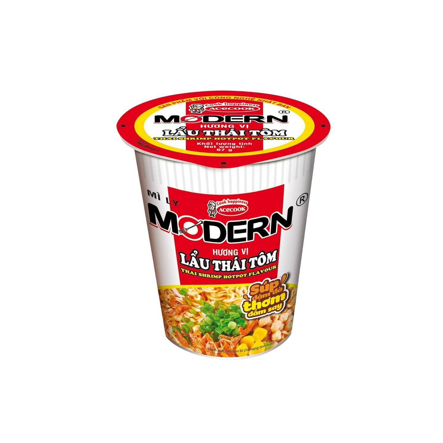 Acecook Thai Shrimp Hotpot Flavor Cup Noodle 65gr 1 개