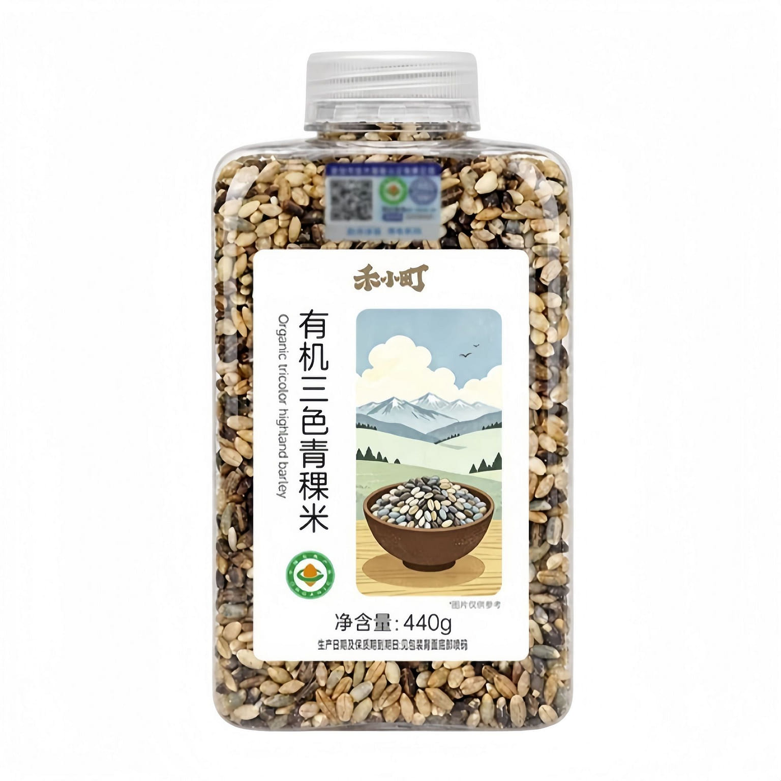 He Xiao Ting Organic Tricolor Highland Barley 440g 440 g