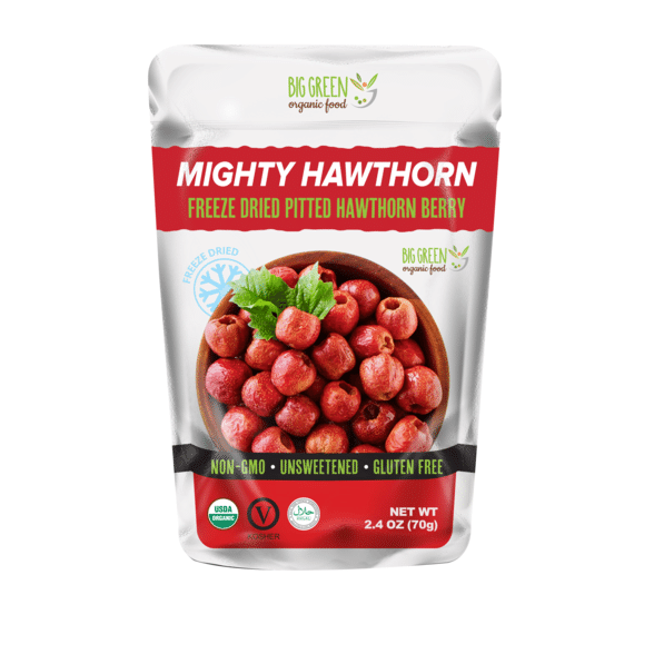 Organic Hawthorn Berry (Freeze Dried) 2.4 온스